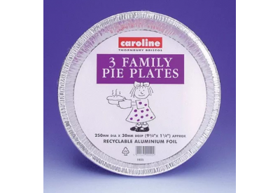 Caroline Family Foil Pie Plates (250mm / 10" x 30mm / 1.2")